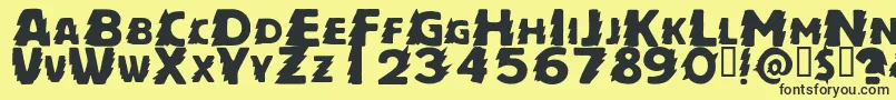 ZapftigRegular Font – Black Fonts on Yellow Background
