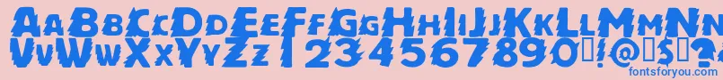 ZapftigRegular Font – Blue Fonts on Pink Background