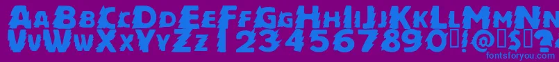 ZapftigRegular Font – Blue Fonts on Purple Background