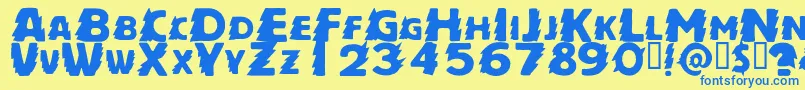 ZapftigRegular Font – Blue Fonts on Yellow Background
