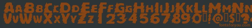 Шрифт ZapftigRegular – коричневые шрифты на чёрном фоне