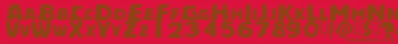 ZapftigRegular Font – Brown Fonts on Red Background
