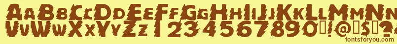 ZapftigRegular Font – Brown Fonts on Yellow Background