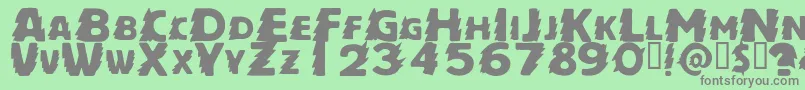 ZapftigRegular Font – Gray Fonts on Green Background