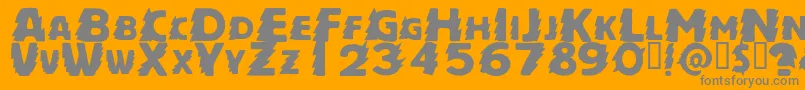フォントZapftigRegular – オレンジの背景に灰色の文字