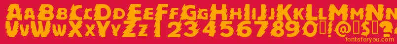 ZapftigRegular Font – Orange Fonts on Red Background