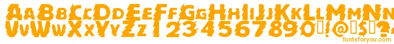 ZapftigRegular-fontti – oranssit fontit valkoisella taustalla