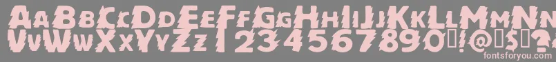 ZapftigRegular Font – Pink Fonts on Gray Background