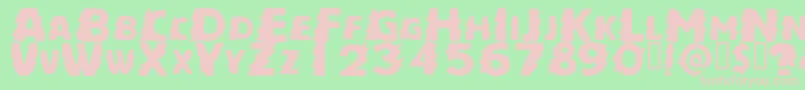 ZapftigRegular Font – Pink Fonts on Green Background