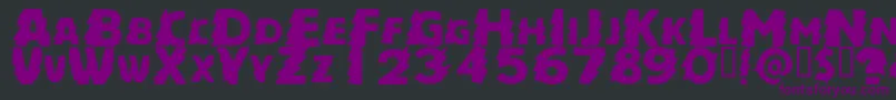 Шрифт ZapftigRegular – фиолетовые шрифты на чёрном фоне