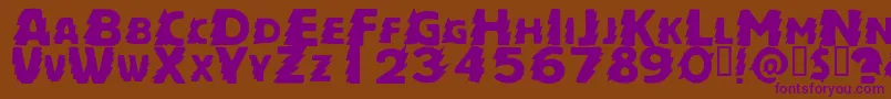 ZapftigRegular-fontti – violetit fontit ruskealla taustalla