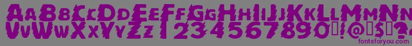 ZapftigRegular Font – Purple Fonts on Gray Background