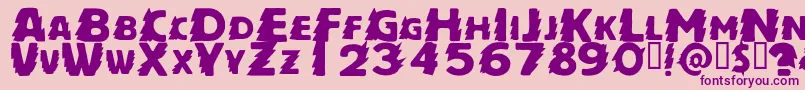 ZapftigRegular Font – Purple Fonts on Pink Background