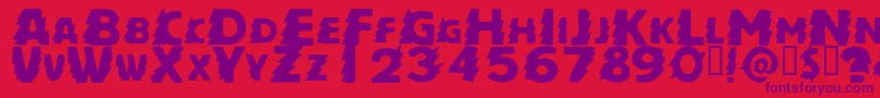 ZapftigRegular Font – Purple Fonts on Red Background