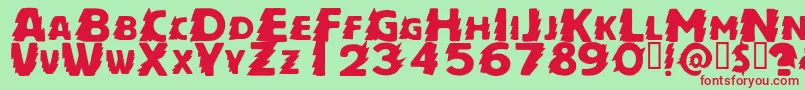 ZapftigRegular Font – Red Fonts on Green Background