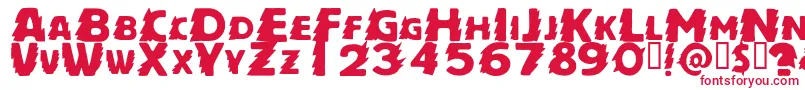 フォントZapftigRegular – 白い背景に赤い文字