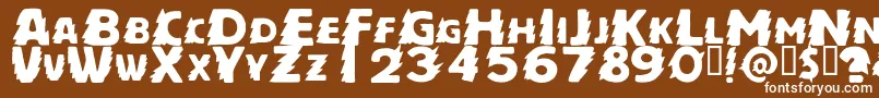 ZapftigRegular Font – White Fonts on Brown Background