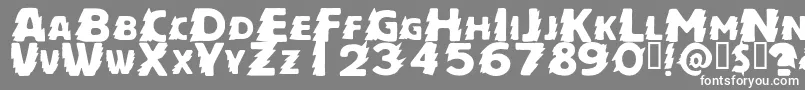 ZapftigRegular Font – White Fonts on Gray Background