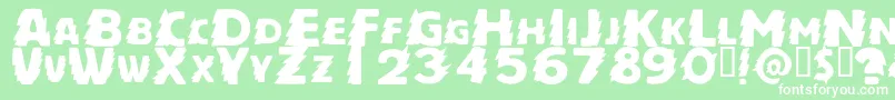 フォントZapftigRegular – 緑の背景に白い文字