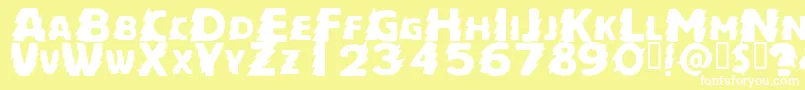 ZapftigRegular Font – White Fonts on Yellow Background