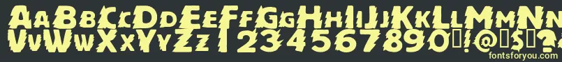 ZapftigRegular Font – Yellow Fonts on Black Background