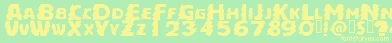 ZapftigRegular Font – Yellow Fonts on Green Background