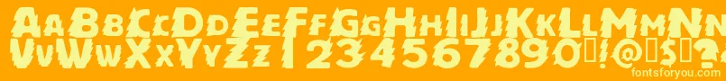 ZapftigRegular Font – Yellow Fonts on Orange Background