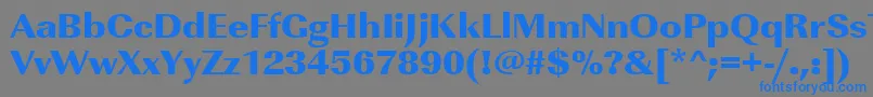 Urwimperialtultbolwid Font – Blue Fonts on Gray Background
