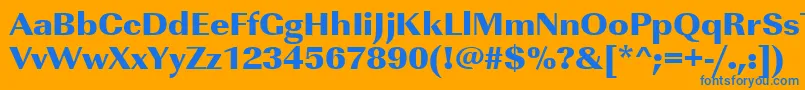 Urwimperialtultbolwid Font – Blue Fonts on Orange Background