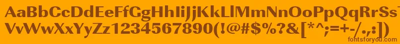 Urwimperialtultbolwid Font – Brown Fonts on Orange Background