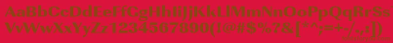 Urwimperialtultbolwid Font – Brown Fonts on Red Background