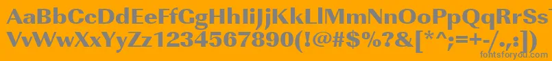 Urwimperialtultbolwid Font – Gray Fonts on Orange Background