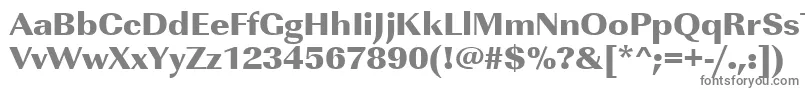 Urwimperialtultbolwid-fontti – harmaat kirjasimet valkoisella taustalla