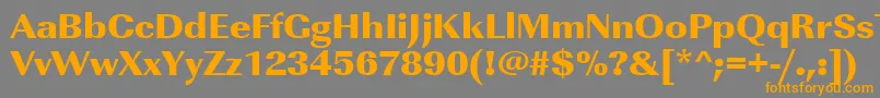 Urwimperialtultbolwid Font – Orange Fonts on Gray Background