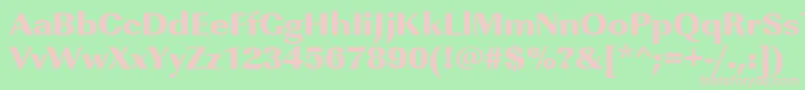 Urwimperialtultbolwid Font – Pink Fonts on Green Background