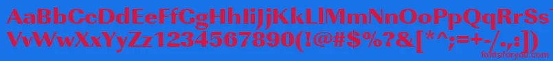 Urwimperialtultbolwid Font – Red Fonts on Blue Background