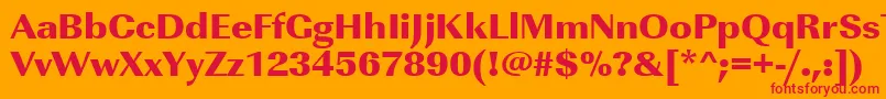 Шрифт Urwimperialtultbolwid – красные шрифты на оранжевом фоне