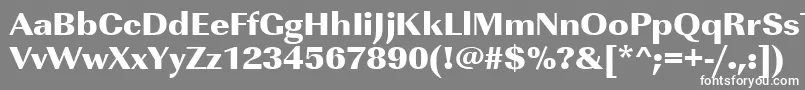 フォントUrwimperialtultbolwid – 灰色の背景に白い文字