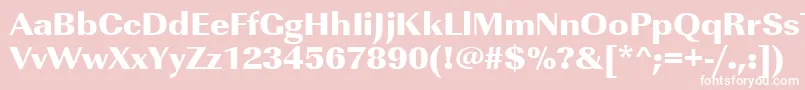 Urwimperialtultbolwid Font – White Fonts on Pink Background