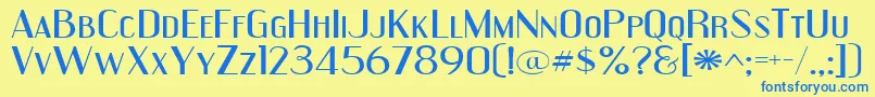 Engeexpa Font – Blue Fonts on Yellow Background