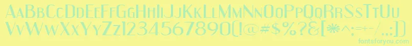 Engeexpa Font – Green Fonts on Yellow Background