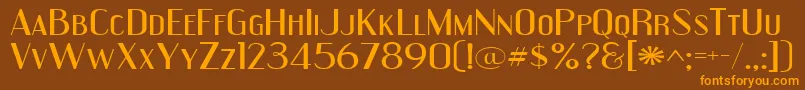 Engeexpa Font – Orange Fonts on Brown Background