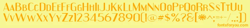 Engeexpa Font – Orange Fonts on Yellow Background