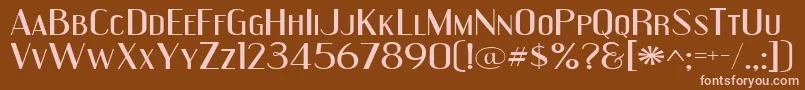 Engeexpa Font – Pink Fonts on Brown Background