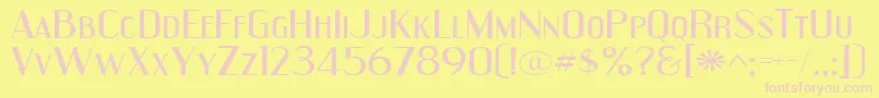 Engeexpa Font – Pink Fonts on Yellow Background