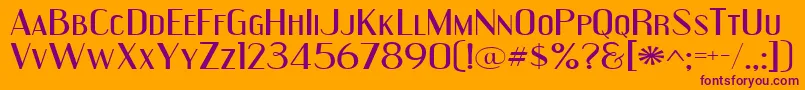 Engeexpa Font – Purple Fonts on Orange Background