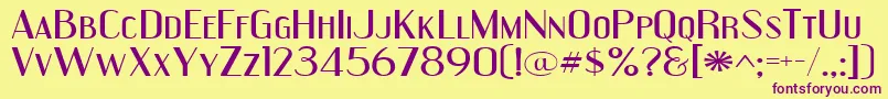 Engeexpa Font – Purple Fonts on Yellow Background