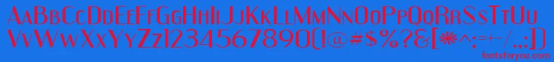 Engeexpa Font – Red Fonts on Blue Background