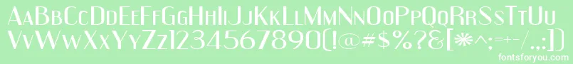Engeexpa-Schriftart – Weiße Schriften auf grünem Hintergrund