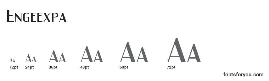 Размеры шрифта Engeexpa